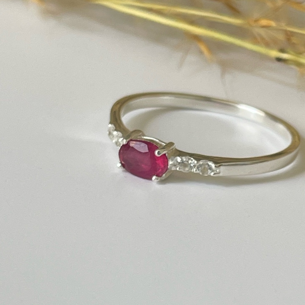 Aaa+ Ruby Ring In 925 Sterling Silver Size: Us 5,… - image 8